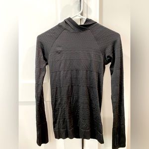 Black Lululemon Compression Hooded Shirt